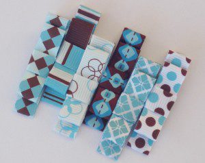 AllThatZazz blue and chocolate brown set of hair clips are just adorable!