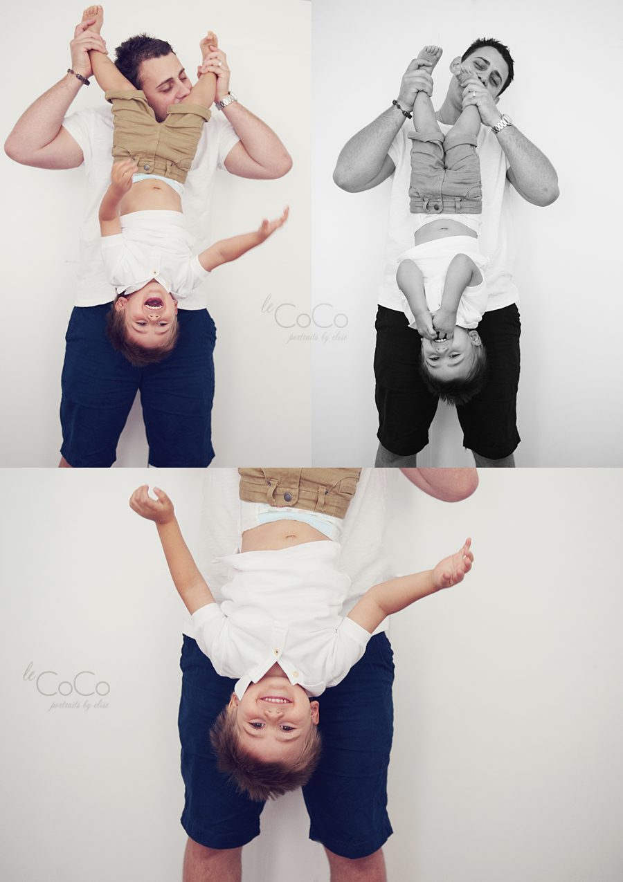 Young boy with his dad